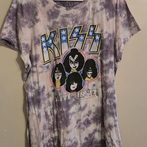 Torrid Purple Tie-Dye Kiss Graphic Tee